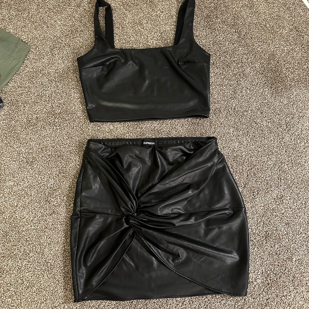 Faux leather outfit